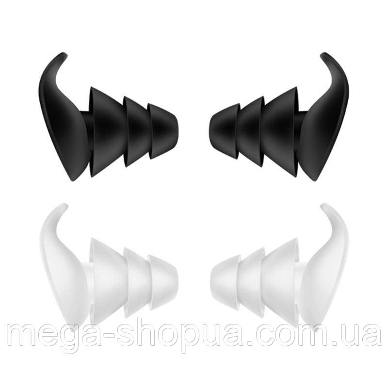 Багаторазові протишумні силіконові беруші для сну, плавання, перельотів, стрільби. Затички для вух CE22W