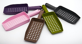 Лопатка для котячого туалету кавова 29,5х9,5х3,5 см Фауна 294