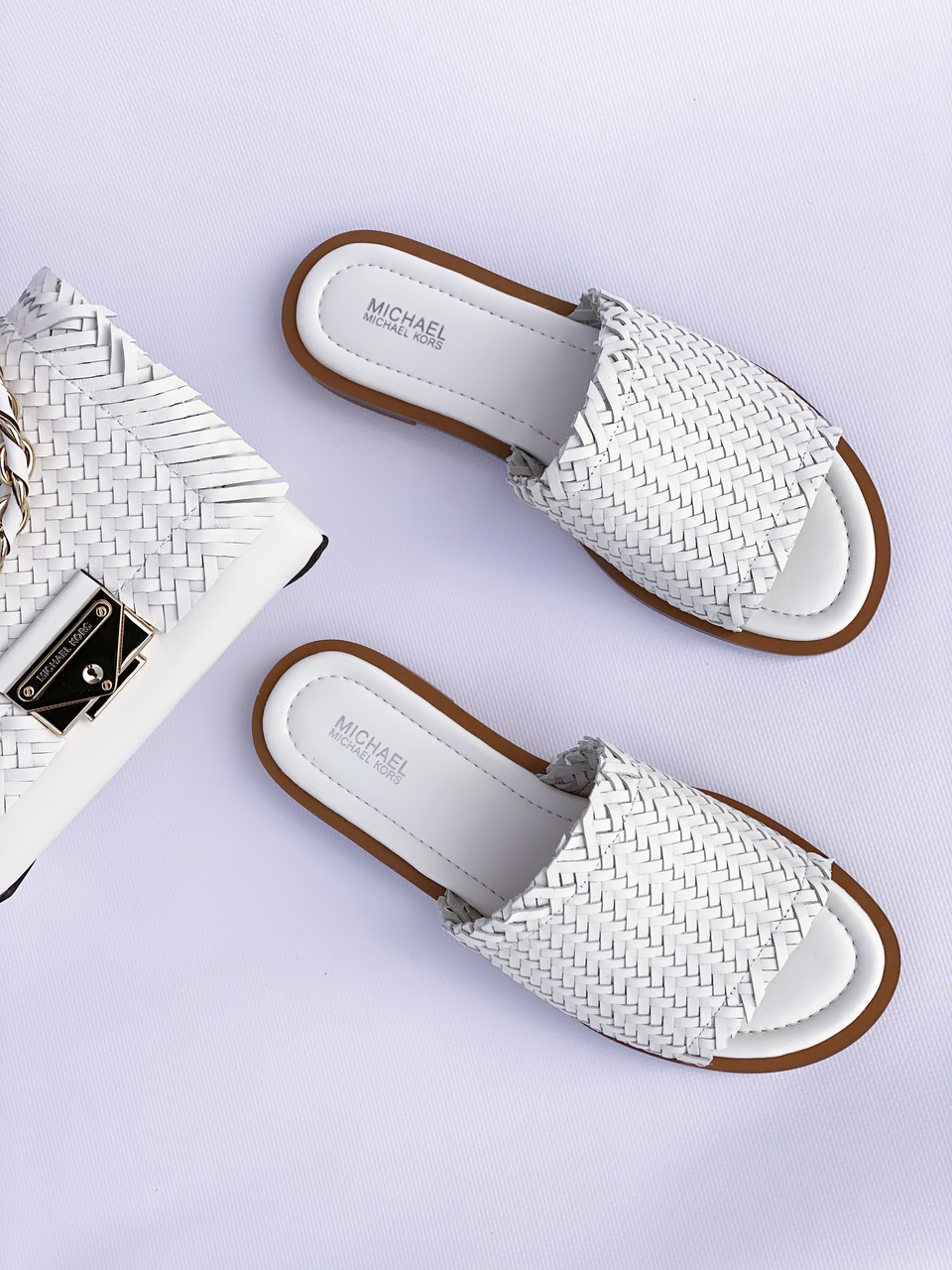 Жіночі сандалі слайди Michael Kors Ді Woven Leather Slide Sandal ОРИГІНАЛ (розмір US 8; 8,5)