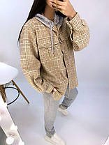 Костюм Гамма жіночий стиль сорочка з капюшоном і штани з завищеною таллю Df3420, фото 3