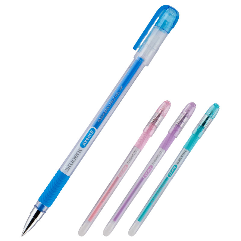 Ручка гелева Axent "пиши-стирай" Student AG1071-02-A, синя