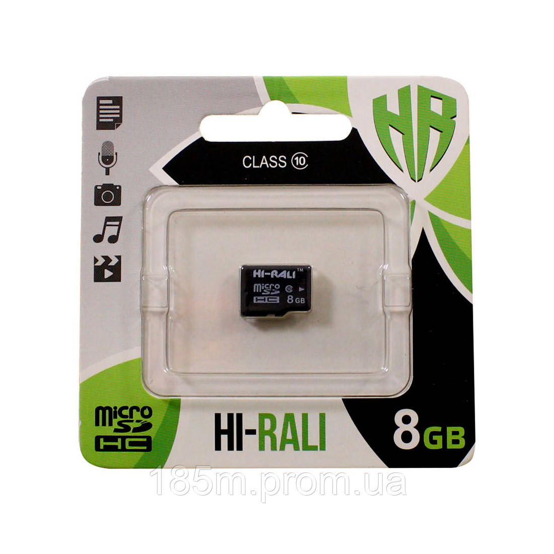 Карта пам'яті HI-RALI micro SDHC 8 ГБ class 10 без адаптера