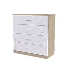 Комод у спальню з ДСП / МДФ Loretto дуб сонома / білий суперматовий Artinhead