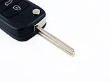 Викидний ключ запалювання, заготівля корпус під чіп, 3 кнопки, Hyundai, фото 3