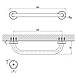 Поручень для ванни або унітаза пристінний 38.5 см Lidz хром поручні для ванної, фото 2