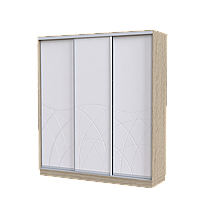 Шафа-купе (шафа-купе) з ДСП / МДФ Loretto 2.1 м дуб сонома / білий суперматовий Artinhead
