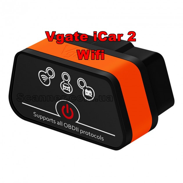 Сканер діагностики авто VGate iCar 2 WI-FI obd2 з кнопкою живлення