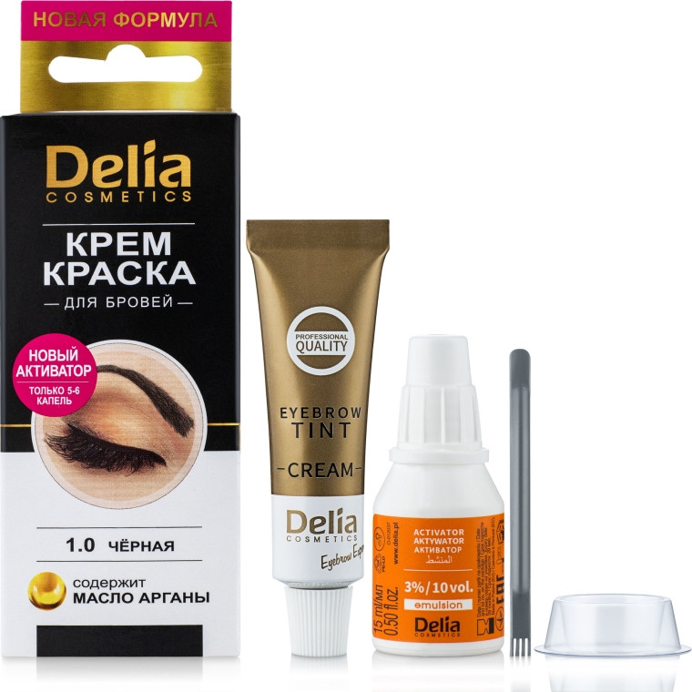 Крем-фарба для брів - Delia Cosmetics Color Cream Eyebrow Dye (Оригінал)
