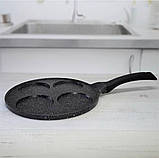 Сковорода для оладок (блисна) 27 см Edenberg EB-7513 сковорідка млинцева індукційна з мармуровим покриттям, фото 7
