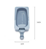 Форма силіконова для морозива 14 на 6 см сірий