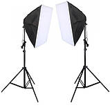 Набір постійного студійного світла Prolighting (60х90 см. софтбокси на 5 ламп Е27 + стійка 2.2 м.), фото 5