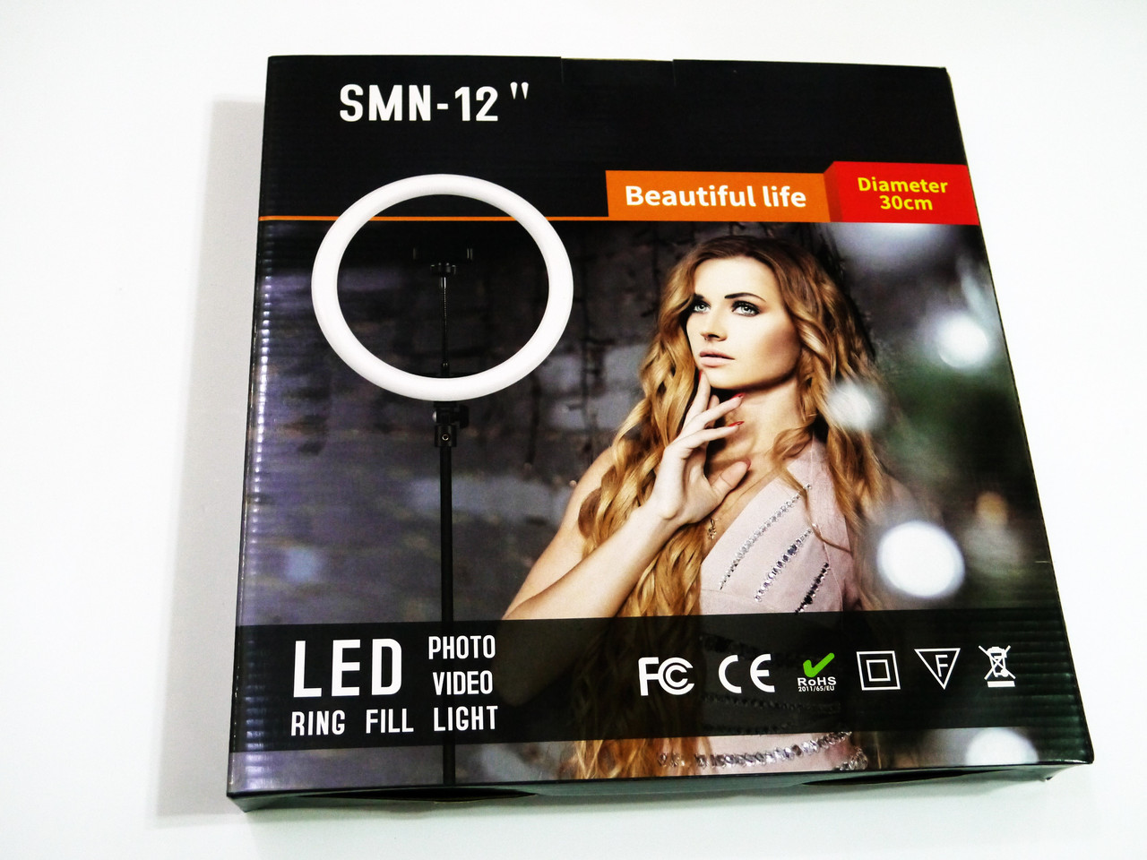 Кільцева LED лампа SMN-12 30см 1 кріпл.тел USB