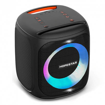 Бездротова Bluetooth колонка Hopestar Party 100 50Вт з вологозахистом IPX7 бездротовим мікрофоном чорний, фото 1