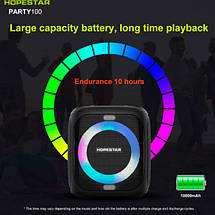 Бездротова Bluetooth колонка Hopestar Party 100 50Вт з вологозахистом IPX7 бездротовим мікрофоном чорний, фото 4
