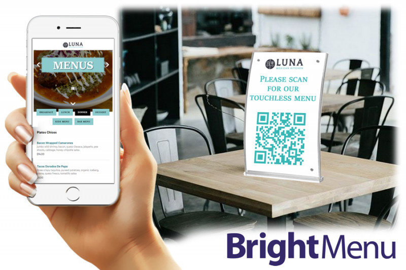 BrightSign безконтактне цифрове меню BrightMenu для кафе, ресторанів, готелів