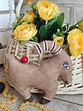 Текстильна козочка "Великодні візерунки" , 13 см, фото 4