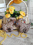Текстильна козочка "Великодні візерунки" , 13 см, фото 6