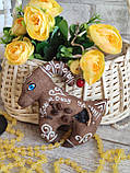 Текстильна козочка "Великодні візерунки" , 13 см, фото 7