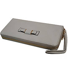 Клатч-гаманець жіночий з бантиком Classic&Style Сірий (GSK5)