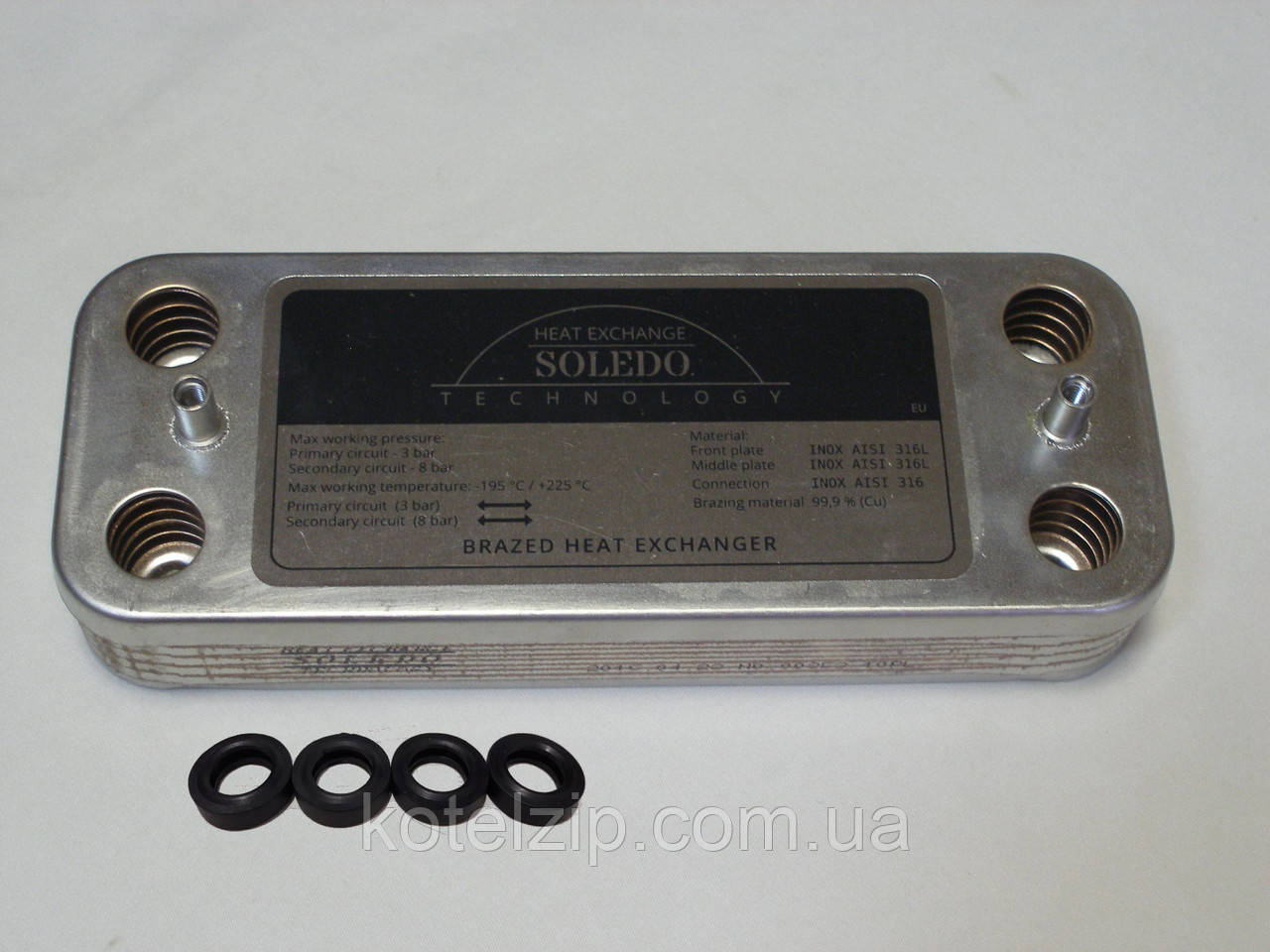 Вторинний пластинчастий теплообмінник ГВП Biasi Nova Parva M 90. 10 пл. Art. BI 1001101