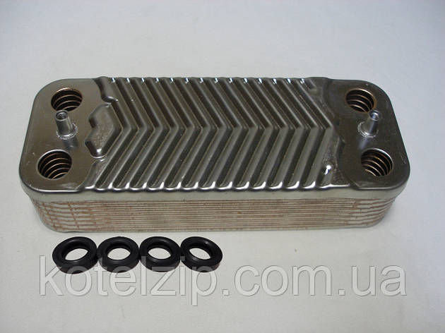 Вторинний пластинчастий теплообмінник ГВП 14 пл. Unical EVE 05 95000683, фото 1