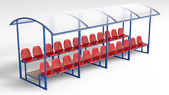 Трибуна на 8 місць 2 яруси з навісом