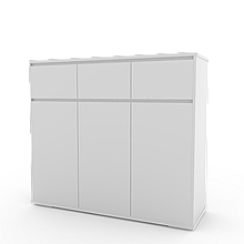 Комод у спальню з ламінованого ДСП Light 3х3 аляска Artinhead