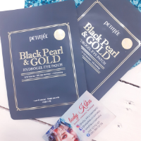 Гідрогелеві патчі з пудрою чорних перлів та золотом Petitfee Black Pearl & Gold Eye Patch, 3шт, фото 1