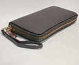 Клатч-гаманець жіночий з тисненням Темно-сірий (GSK6), фото 5