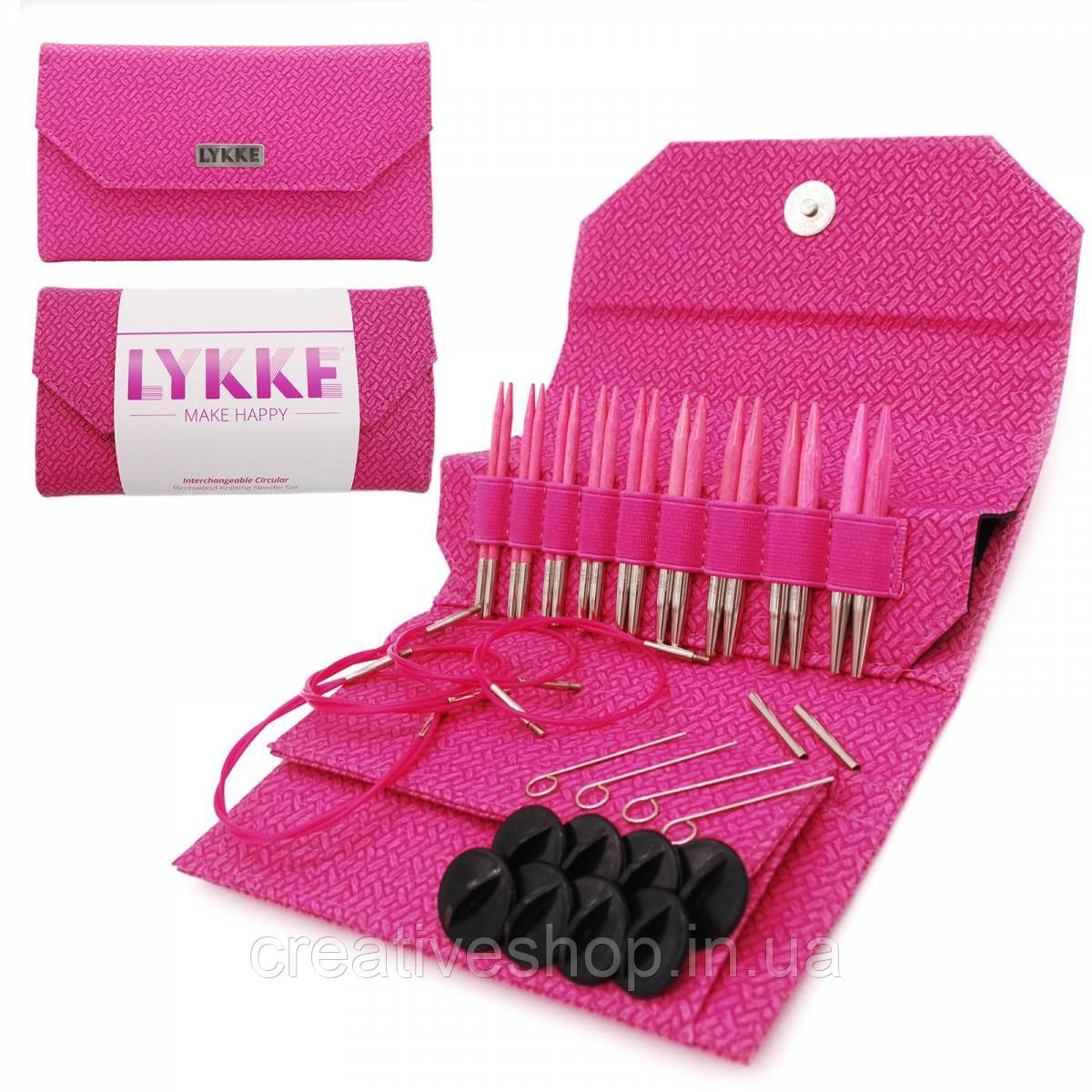 Набір спиць Lykke Blush Magenta джутовий (9 пар/7 см)