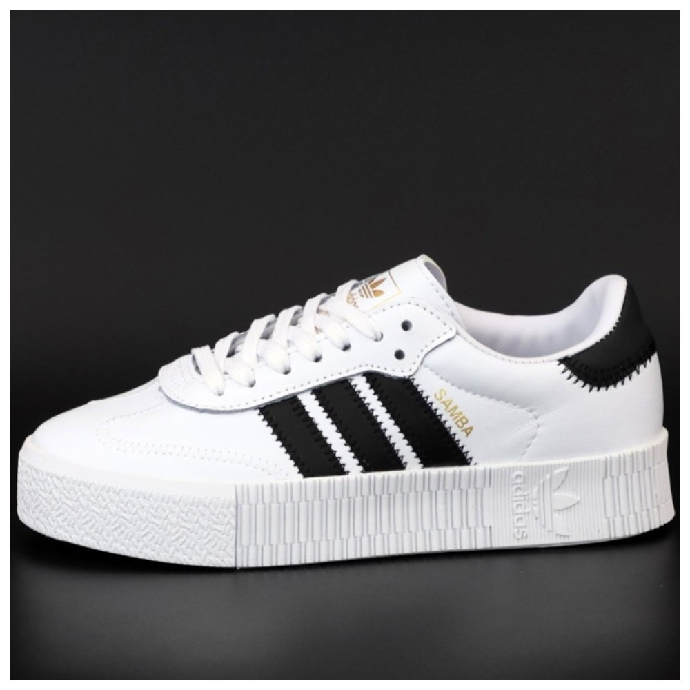 Жіночі кросівки Adidas SambaRose W, білі шкіряні кросівки адідас самба роуз, фото 1