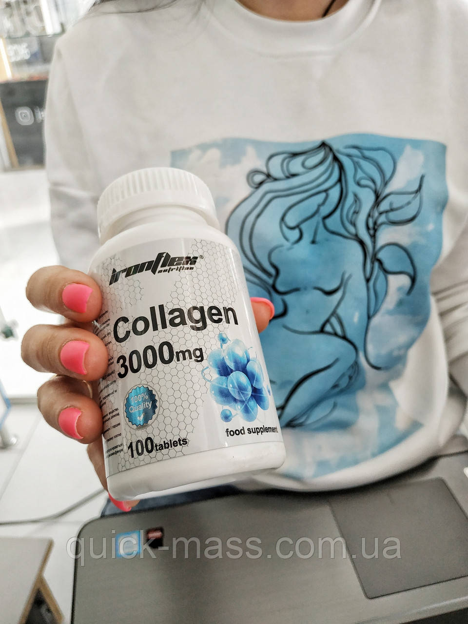 Колаген IronFlex Collagen 100 tab, фото 1
