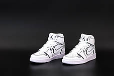 Жіночі кросівки Nike Air Jordan.White. ТОП Репліка ААА класу., фото 3