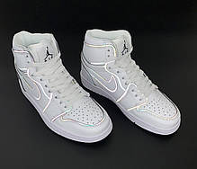 Жіночі кросівки Nike Air Jordan.White. ТОП Репліка ААА класу., фото 3