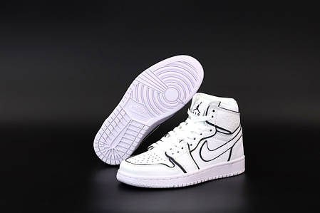 Жіночі кросівки Nike Air Jordan.White. ТОП Репліка ААА класу., фото 2