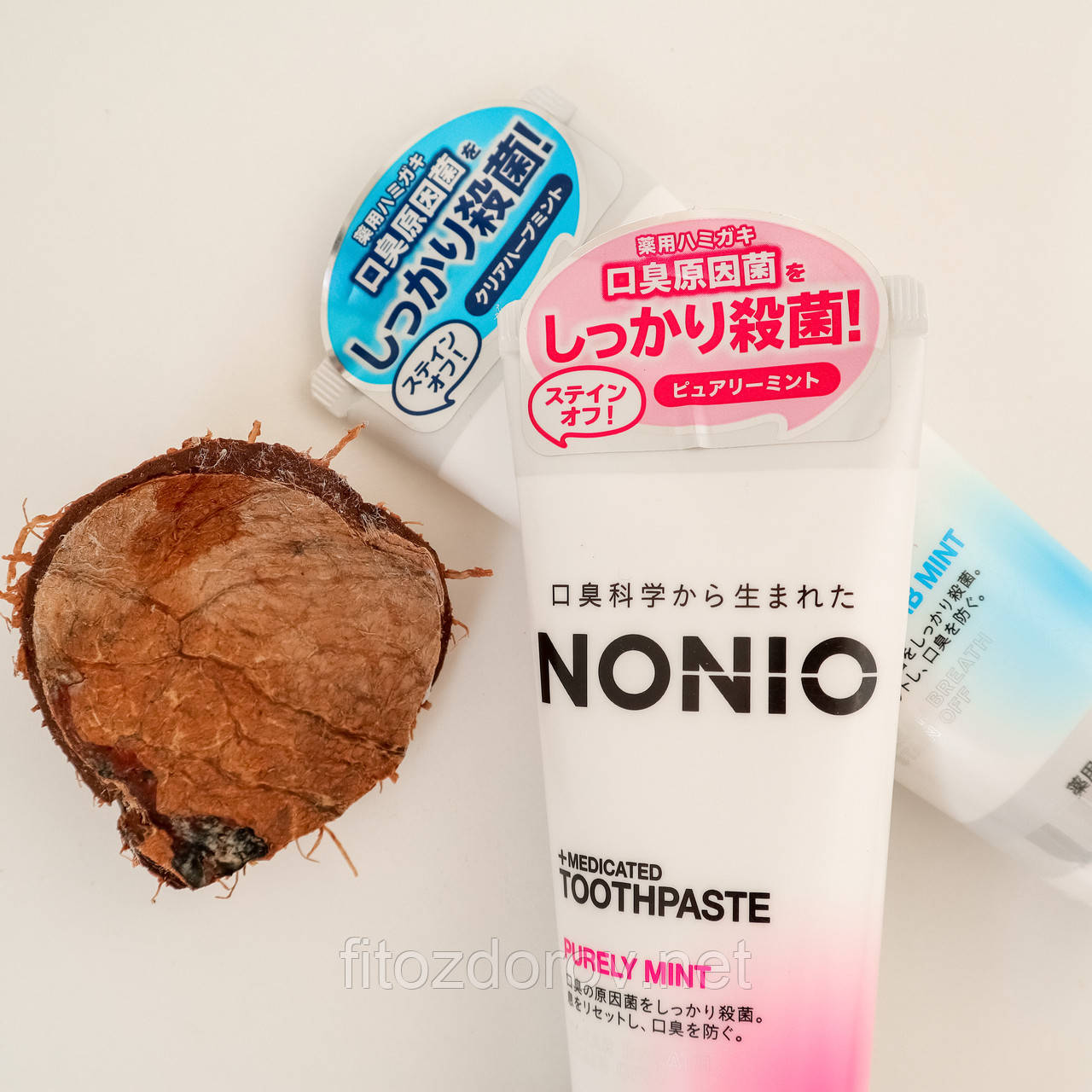 LION Nonio Medicated Toothpaste Purely  Mint - Зубна паста комплексної дії чиста м'ята
