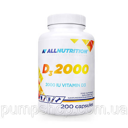 Вітамін Д3 AllNutrition D3 2000 200 капс. (уцінка термін по 11.22), фото 1