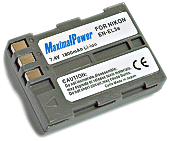 Аналог Nikon En-El3e (MaximalPower 1800mAh). Аккумулятор для Nikon D50, D70, D80, D90, D100, D200, D300, D700