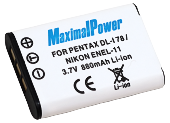 Аналог Nikon En-El11 (MaximalPower 880mAh). Акумулятор для Nikon CoolPix S01, S550, S560