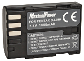 Аналог Pentax D-LI90 (MaximalPower 1800mAh). Акумулятор для Pentax K5, K7, K7D