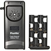 Батарейний блок для спалахів (Phottix Flash Battery Pack 8x AA) Аналог Canon CP-E4, Nikon SD-9A, Nissin PS-300, фото 1