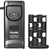 Батарейний блок для спалахів (Phottix Flash Battery Pack 8x AA) Аналог Canon CP-E4, Nikon SD-9A, Nissin PS-300