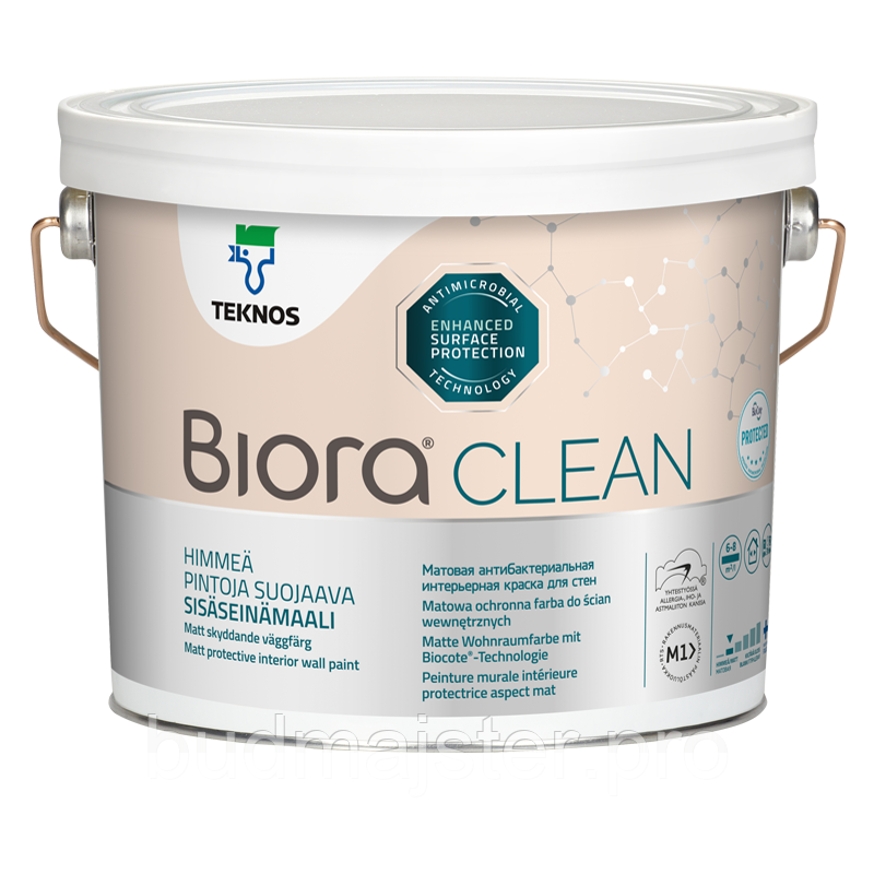 Фарба Teknos BIORA CLEAN, 2.7 л. Б3