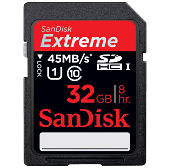 Sandisk Extreme SDXC Class 10, UHS Class 1 Memory Card оригінальний [32 Гб]