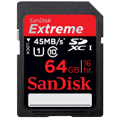 Sandisk Extreme SDXC Class 10, UHS Class 1 Memory Card оригінальний [64 Гб]