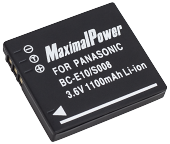 Аналог Panasonic CGA-S008 (MaximalPower 1100mAh). Акумулятор для Panasonic DMC-FS5, FS20, FX35, FX55, FX520 і
