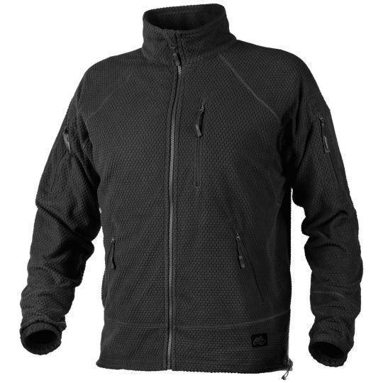 Кофта флісова HELIKON-TEX ALPHA TACTICAL GRID FLEECE Black (BL-ALT-FG-01) РОЗМІР S/Regular