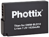 Аналог Panasonic DMW-BLD10 (Phottix Titan 1020 mAh) Акумулятор для Panasonic DMC-GF1, GF2, GX1, G3