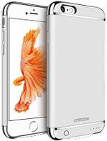 Дизайнерський акумуляторний чохол Joyroom для iPhone 6/6S на 2500 mAh [Срібний]