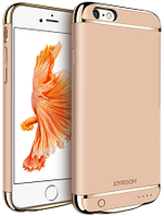 Дизайнерський акумуляторний чохол Joyroom для iPhone 6 plus/6S plus на 3500 mAh [3 500 mAh, Золотий]